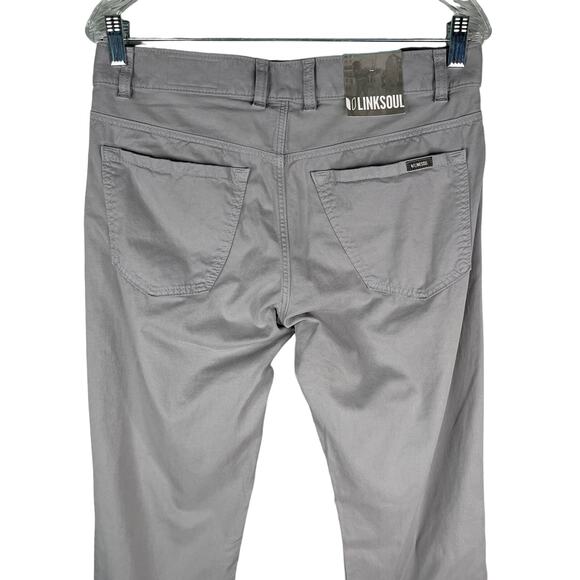 Linksoul Torrey Modern Fit Mens Pants Chino Brook Grey 30R LS6104 New - Picture 11 of 13